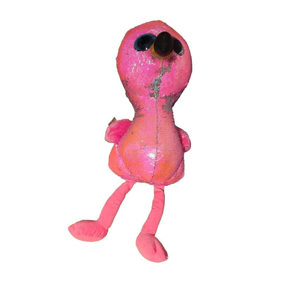 Large TY Flippables Sequin Plush - PINKY the‎ Flamingo